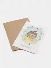 Открытка новогодняя "С Новым годом", с медведем