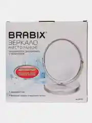 Зеркало настольное BRABIX, круглое, д.17см, двустороннее, с увеличением