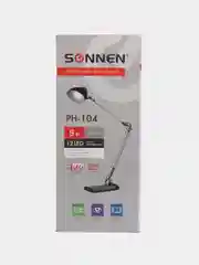 Настольная лампа светильник SONNEN PH-104, подставка, LED, 8 Вт, метал, черный, 236690