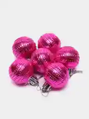 Золотой елочные игрушки / Набор шаров / новогодние украшния d-4 см, 6 шт
