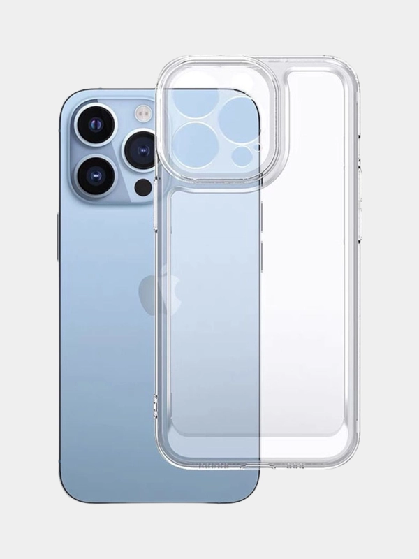 Чехол прозрачный для iPhone (Айфон) 11, 12, 13, 14, 15, 16, Pro Max, Про Макс, силиконовый