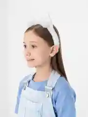 Белый ободок с ушками кошка для девочки