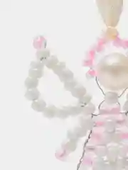 Розовый елочные игрушки Ангелочки/украшения из бисера