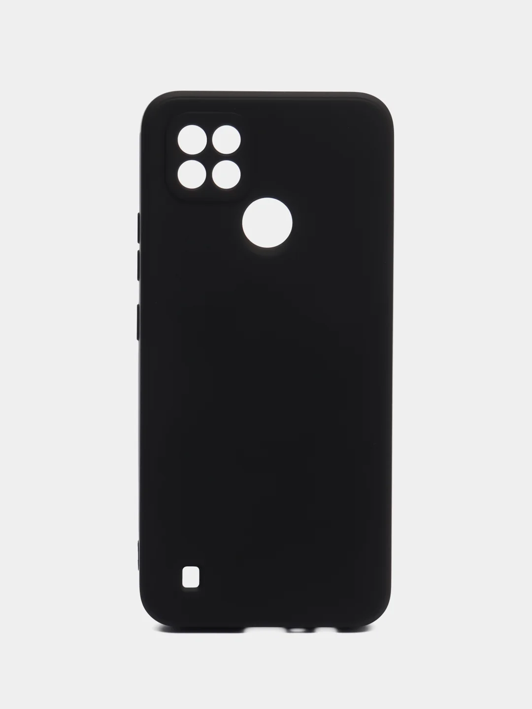 Черный чехол для Realme C21 (Реалми С21), цветной, силиконовый