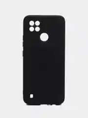 Черный чехол для Realme C21 (Реалми С21), цветной, силиконовый