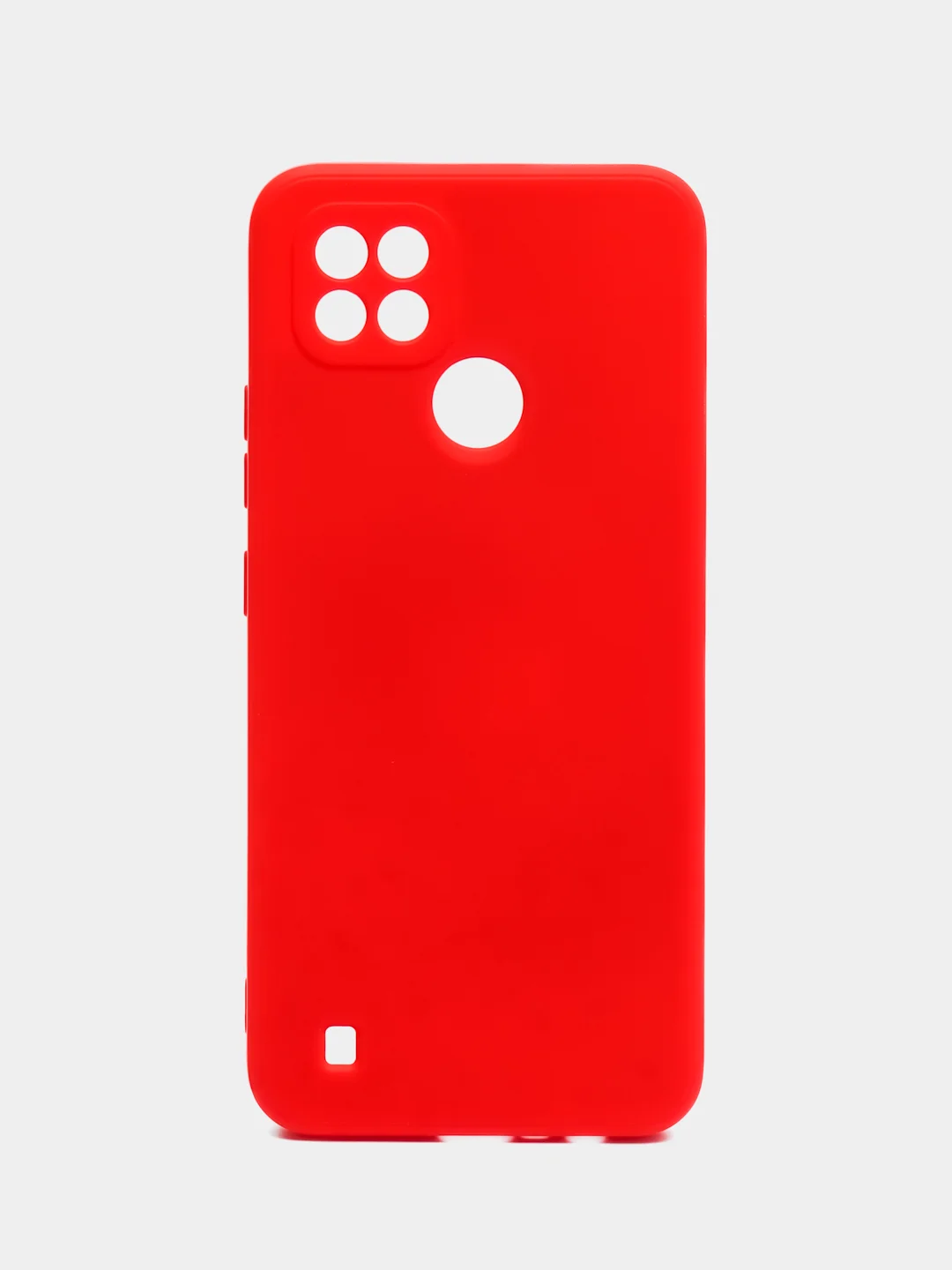 Красный чехол для Realme C21 (Реалми С21), цветной, силиконовый