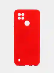 Красный чехол для Realme C21 (Реалми С21), цветной, силиконовый