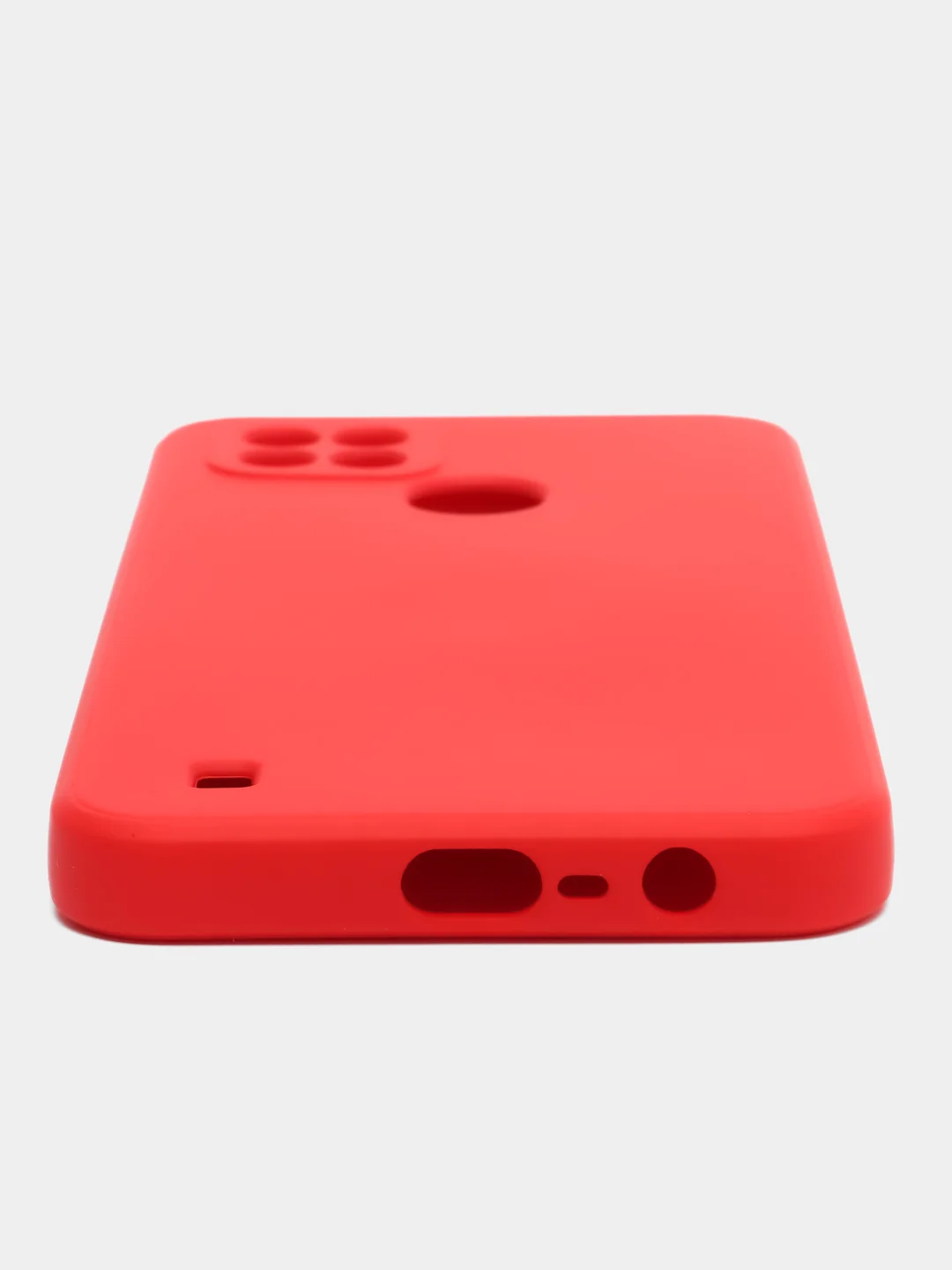 Красный чехол для Realme C21 (Реалми С21), цветной, силиконовый