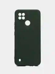 Зеленый чехол для Realme C21 (Реалми С21), цветной, силиконовый