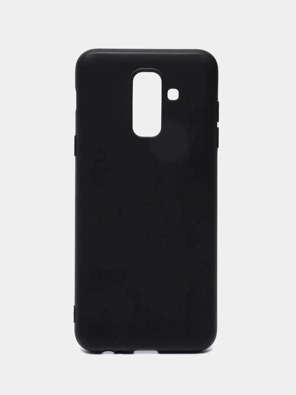 Чехол для Samsung Galaxy A6 Plus / J8 2018, Самсунг Галакси А6 Плюс, черный силиконовый