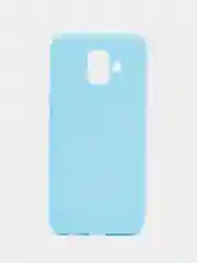 Голубой чехол Samsung Galaxy A6 (2018), Самсунг Галакси А6 2018, силиконовый цветной матовый