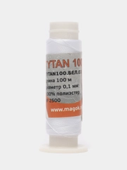 Нить для Бисера Титан (Titan) 100 м белая, 1 шт