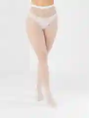 Белый колготки в мелкую сетку