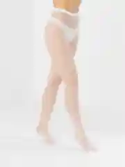 Белый колготки в мелкую сетку