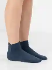 Синий носки женские, короткие, однотонные
