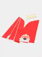 Алый пакет для упаковки подарка Дед Мороз, Новый год/ подарочный пакет/ мешочек/пакет с ушками