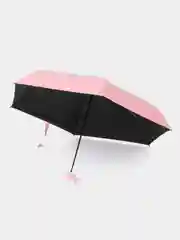 Розовый зонт с футляром карманный