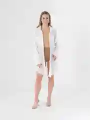 Белый рубашка пляжное платье женская туника