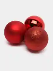 Красный набор елочных игрушек