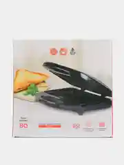 Черный сэндвичница BQ ST1006, антипригарная, 800 Вт, 140-220 градусов