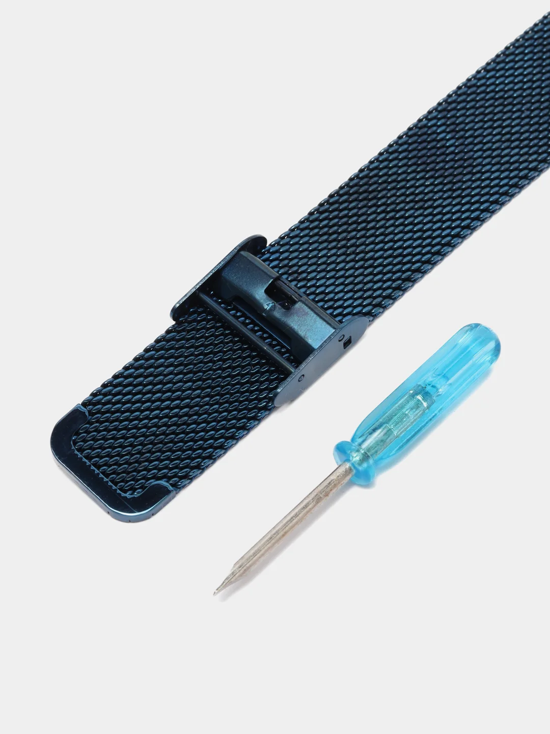 Синий металлический ремешок для Xiaomi Mi band 3, 4, 5, 6