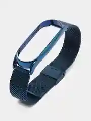 Синий металлический ремешок для Xiaomi Mi band 3, 4, 5, 6