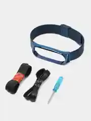 Синий металлический ремешок для Xiaomi Mi band 3, 4, 5, 6