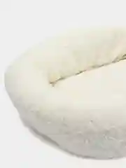 Лежанка для собак и кошек, мягкий мех, 50 х 42 х 11 см, молочная