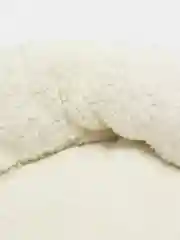 Лежанка для собак и кошек, мягкий мех, 50 х 42 х 11 см, молочная