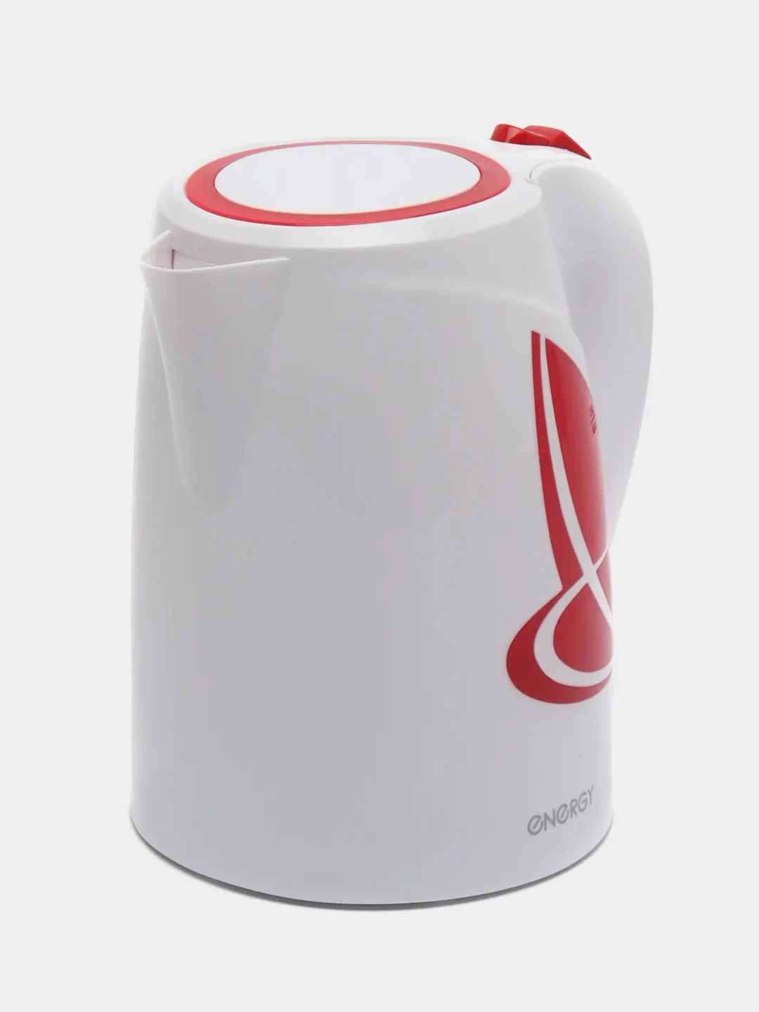 Чайник ENERGY E-211, 1,8 л, диск, бело-красный