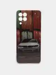 Коричневый чехол для Samsung Galaxy M33, Самсунг Галакси М33, с рисунком