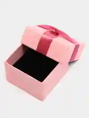 Розовый коробочка подарочная для кольца и ювелирных украшений