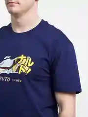 Черный футболка аниме "Наруто" мужская женская