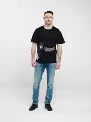 Черный футболка аниме "Наруто" мужская женская
