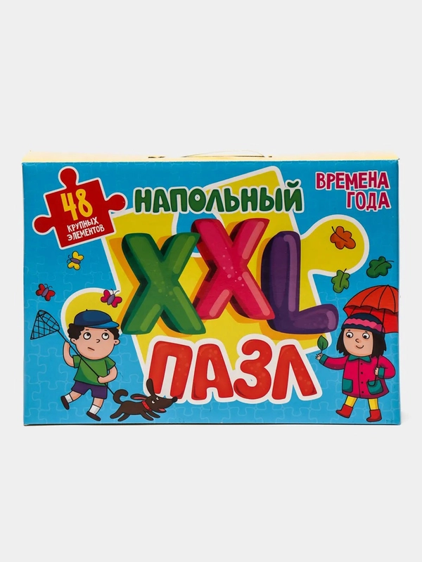 Игровой набор/Пазл напольный XXL "Времена года" 660х980 мм. Проф-Пресс