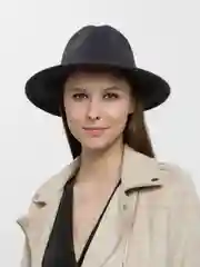 Серый женская шляпа "Федора"