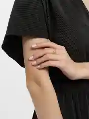 Золотой кольцо Сердечки/ открытое кольцо