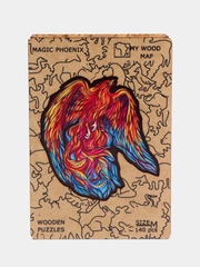 Деревянный пазл My Wood Map Феникс, размер M, 141 деталь