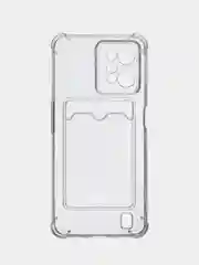Марсала чехол противоударный для Realme C31 / Реалми С31 прозрачный, с карманом для карты