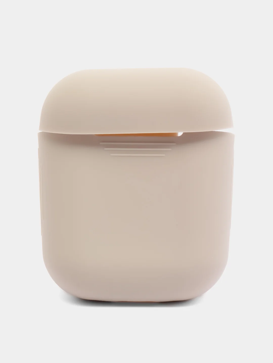 Светло-бежевый силиконовый чехол для наушников Apple AirPods 1 / 2