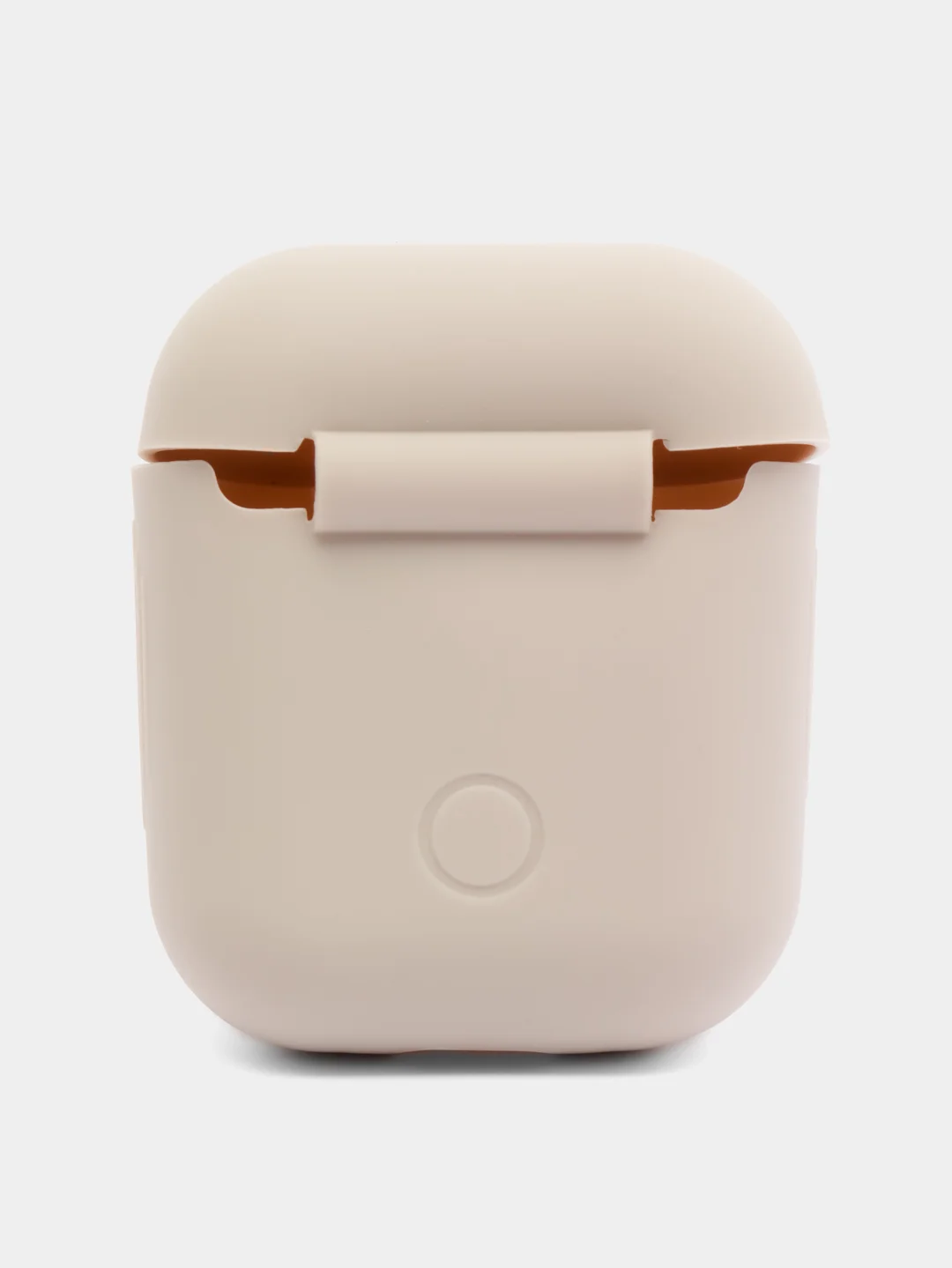 Светло-бежевый силиконовый чехол для наушников Apple AirPods 1 / 2