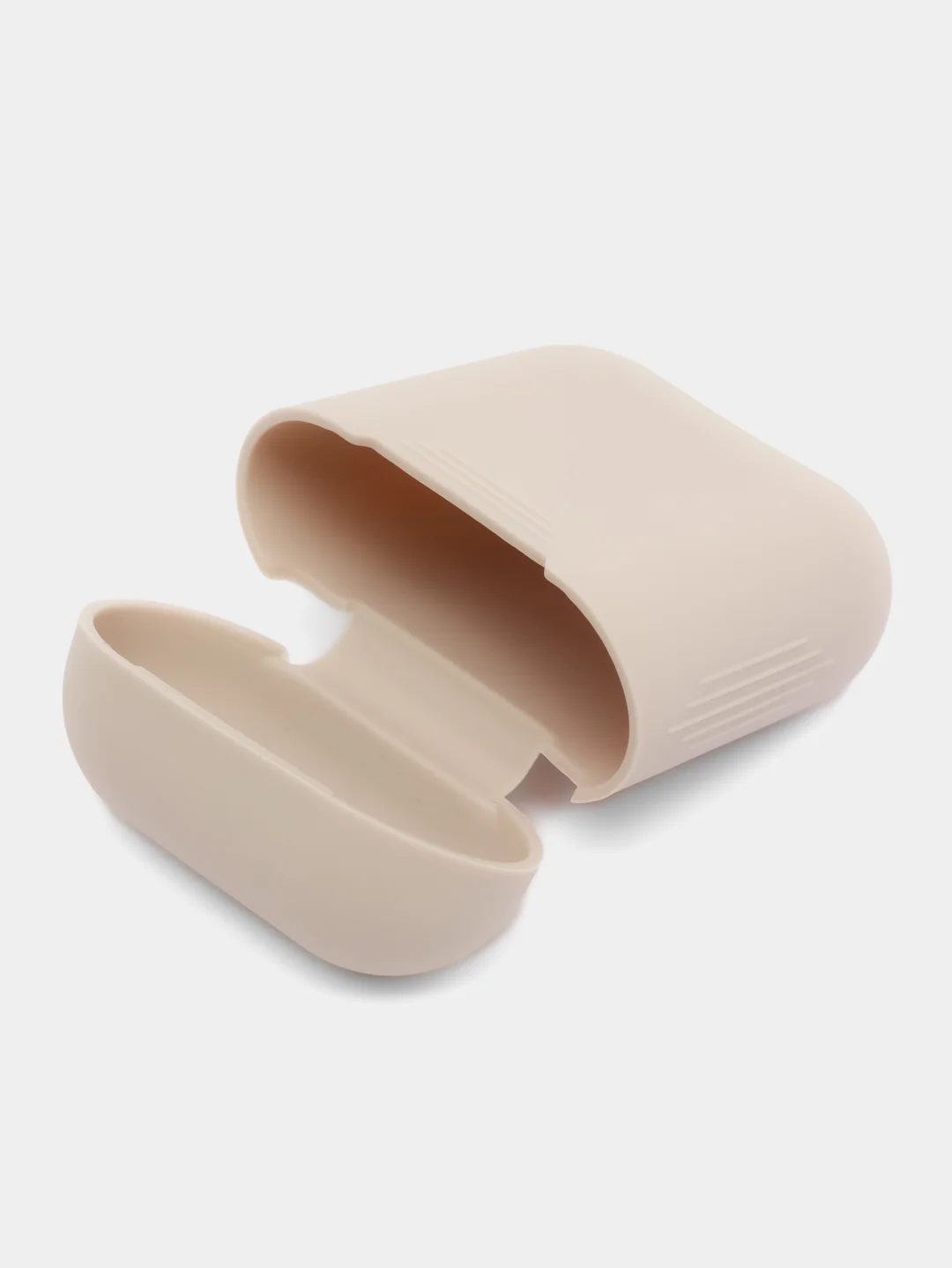 Светло-бежевый силиконовый чехол для наушников Apple AirPods 1 / 2