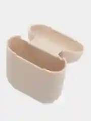 Светло-бежевый силиконовый чехол для наушников Apple AirPods 1 / 2