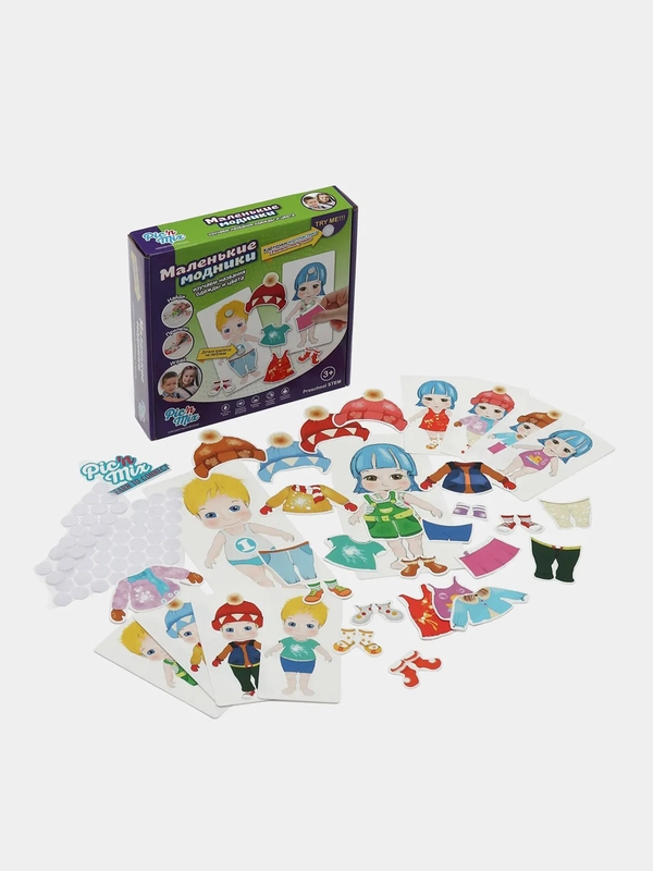 Настольная развивающая игра на липучках "Маленькие Модники" Picnmix