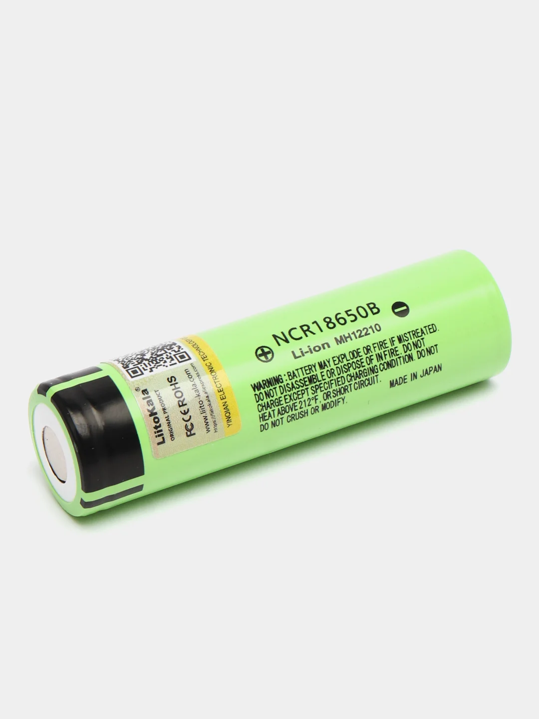 Аккумулятор литий-ионный 18650 Liitokala 3400mah NCR18650B MH12210 плоский плюс