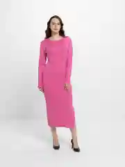 Розовый трикотажное платье - вискоза 50%