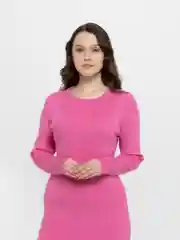 Розовый трикотажное платье - вискоза 50%