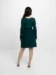 Бежевый платье женское, утепленное, из плотного трикотажа
