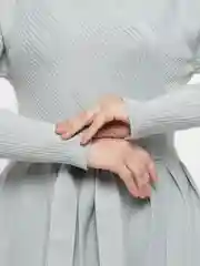 Серый платье женское, утепленное, из плотного трикотажа