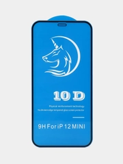 Защитное стекло STiX 10D iPhone 12 Mini с рамкой ,черное (PREМIUМ Олеофобное)